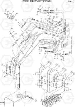 5074 WORK EQUIPMENT PIPING R22-7, Hyundai