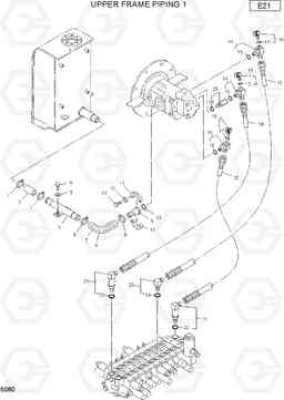 5080 UPPER FRAME PIPING 1 R22-7, Hyundai