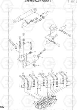 5084 UPPER FRAME PIPING 3 R22-7, Hyundai