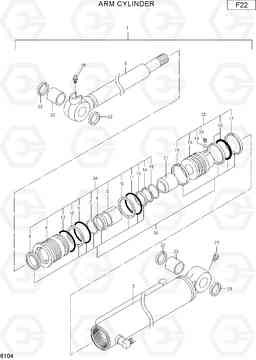 6104 ARM CYLINDER R22-7, Hyundai