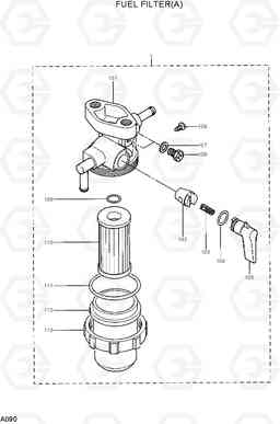 A090 FUEL FILTER(A) R22-7, Hyundai