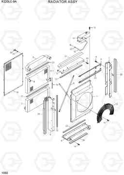 1050 RADIATOR ASSY R220LC-9A, Hyundai