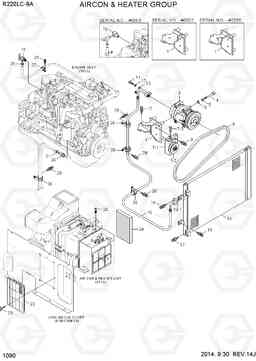 1090 AIRCON & HEATER GROUP R220LC-9A, Hyundai