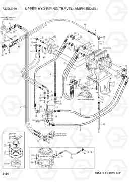 3125 UPPER HYD PIPING(TRAVEL, AMPHIBIOUS) R220LC-9A, Hyundai