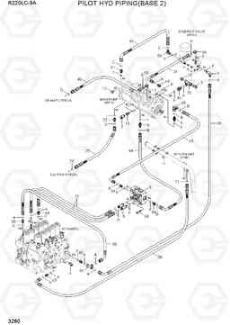 3280 PILOT HYD PIPING(BASE 2) R220LC-9A, Hyundai