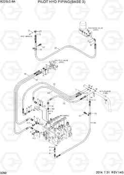 3290 PILOT HYD PIPING(BASE 3) R220LC-9A, Hyundai