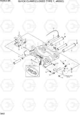 3452 QUICK CLAMP(CLOSED TYPE 1, -#0002) R220LC-9A, Hyundai