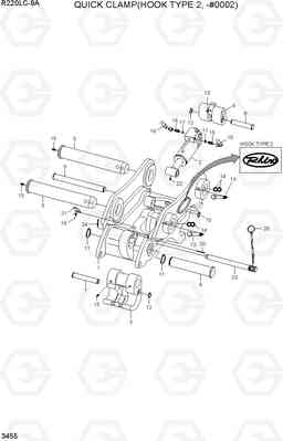 3455 QUICK CLAMP(HOOK TYPE 2, -#0002) R220LC-9A, Hyundai