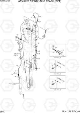 3510 ARM HYD PIPING(LONG REACH, OPT) R220LC-9A, Hyundai