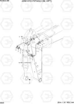 3520 ARM HYD PIPING(2.0M, OPT) R220LC-9A, Hyundai