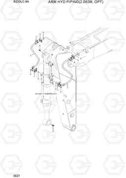 3527 ARM HYD PIPING(2.065M, OPT) R220LC-9A, Hyundai