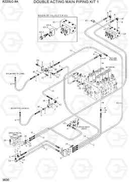 3630 DOUBLE ACTING MAIN PIPING KIT 1 R220LC-9A, Hyundai