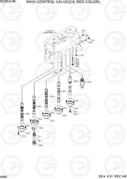 4060 MAIN CONTROL VALVE(2/4, RED COLOR) R220LC-9A, Hyundai