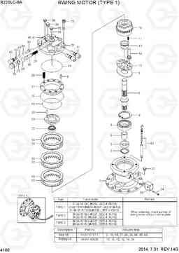 4100 SWING MOTOR (TYPE 1) R220LC-9A, Hyundai