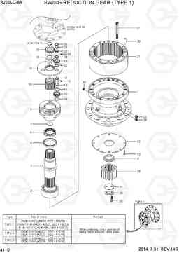 4110 SWING REDUCTION GEAR (TYPE 1) R220LC-9A, Hyundai