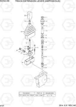 4127 TRACK EXTENSION LEVER (AMPHIBIOUS) R220LC-9A, Hyundai