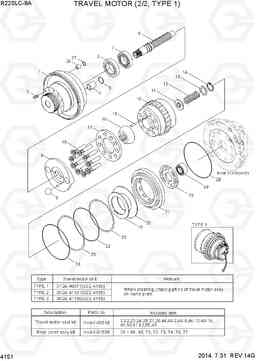 4151 TRAVEL MOTOR (2/2, TYPE 1) R220LC-9A, Hyundai