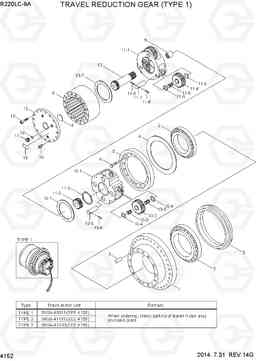 4152 TRAVEL REDUCTION GEAR (TYPE 1) R220LC-9A, Hyundai