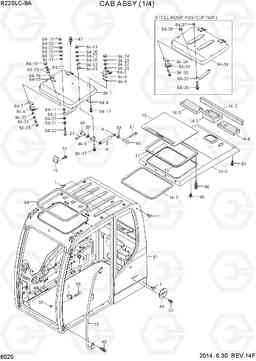 6020 CAB ASSY(1/4) R220LC-9A, Hyundai