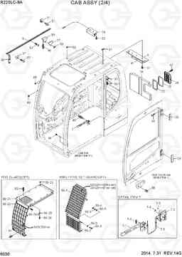 6030 CAB ASSY(2/4) R220LC-9A, Hyundai