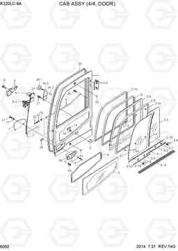 6050 CAB ASSY(4/4, DOOR) R220LC-9A, Hyundai