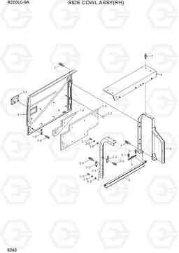 6240 SIDE COWL ASSY(RH) R220LC-9A, Hyundai