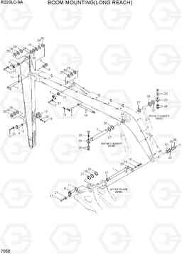 7050 BOOM MOUNTING(LONG REACH) R220LC-9A, Hyundai