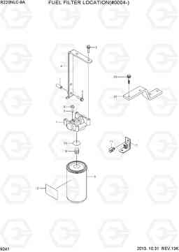 9241 FUEL FILTER LOCATION(#0017-) R220LC-9A, Hyundai