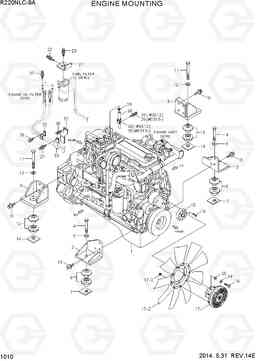1010 ENGINE MOUNTING R220NLC-9A, Hyundai