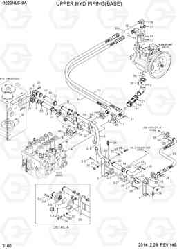 3100 UPPER HYD PIPING(BASE) R220NLC-9A, Hyundai