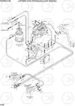 3150 UPPER HYD PIPING(ADJUST BOOM) R220NLC-9A, Hyundai