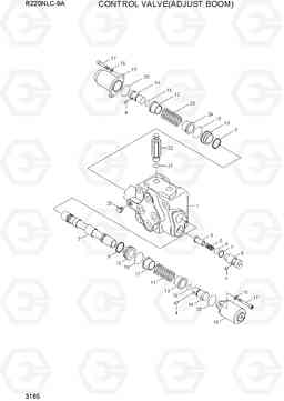 3165 CONTROL VALVE(ADJUST BOOM) R220NLC-9A, Hyundai