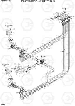 3200 PILOT HYD PIPING(CONTROL 1) R220NLC-9A, Hyundai