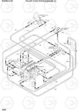 3290 PILOT HYD PIPING(BASE 3) R220NLC-9A, Hyundai