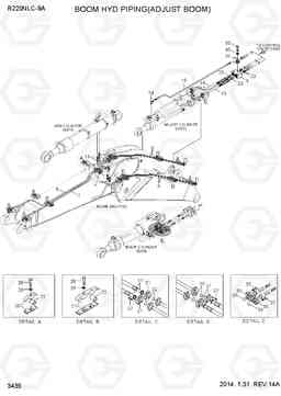 3435 BOOM HYD PIPING(ADJUST BOOM) R220NLC-9A, Hyundai