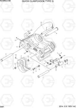 3491 QUICK CLAMP(HOOK TYPE 3) R220NLC-9A, Hyundai