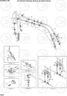 3620 ATTACH PIPING KIT(S & D/ACTING) R220NLC-9A, Hyundai