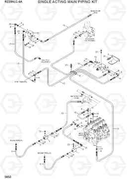 3650 SINGLE ACTING MAIN PIPING KIT R220NLC-9A, Hyundai