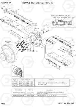 4150 TRAVEL MOTOR (1/2, TYPE 1) R220NLC-9A, Hyundai