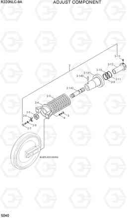 5040 ADJUST COMPONENT R220NLC-9A, Hyundai