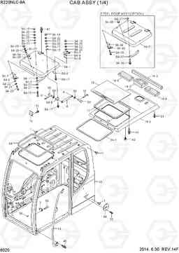 6020 CAB ASSY(1/4) R220NLC-9A, Hyundai