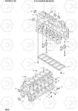 9040 CYLINDER BLOCK R220NLC-9A, Hyundai