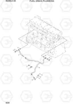 9220 FUEL DRAIN PLUMBING R220NLC-9A, Hyundai