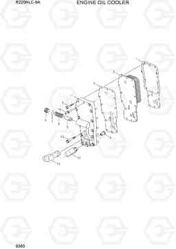 9360 ENGINE OIL COOLER R220NLC-9A, Hyundai