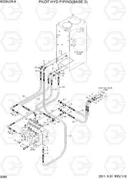 3290 PILOT HYD PIPING(BASE 3) R235LCR-9, Hyundai