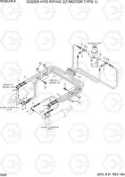 3325 DOZER HYD PIPING 2(T/MOTOR TYPE 1) R235LCR-9, Hyundai