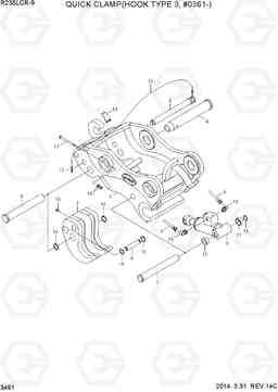 3491 QUICK CLAMP(HOOK TYPE 3, #0361-) R235LCR-9, Hyundai