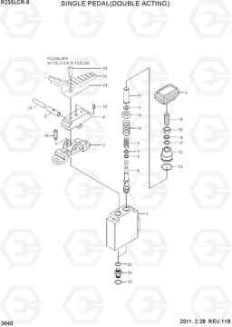 3640 SINGLE PEDAL(DOUBLE ACTING) R235LCR-9, Hyundai