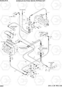 3650 SINGLE ACTING MAIN PIPING KIT R235LCR-9, Hyundai