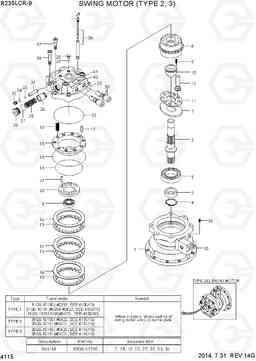 4115 SWING MOTOR (TYPE 2, 3) R235LCR-9, Hyundai